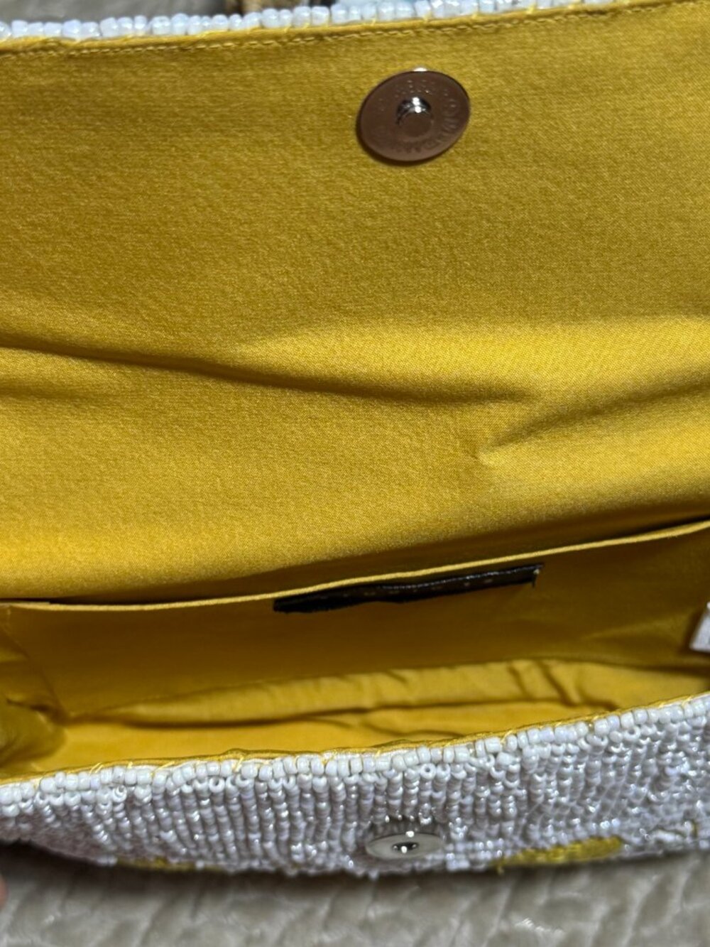 NWT Lemon Beaded Bag TikTok Viral Summer Purse White Yellow Shoulder Bag - Picture 11 of 11